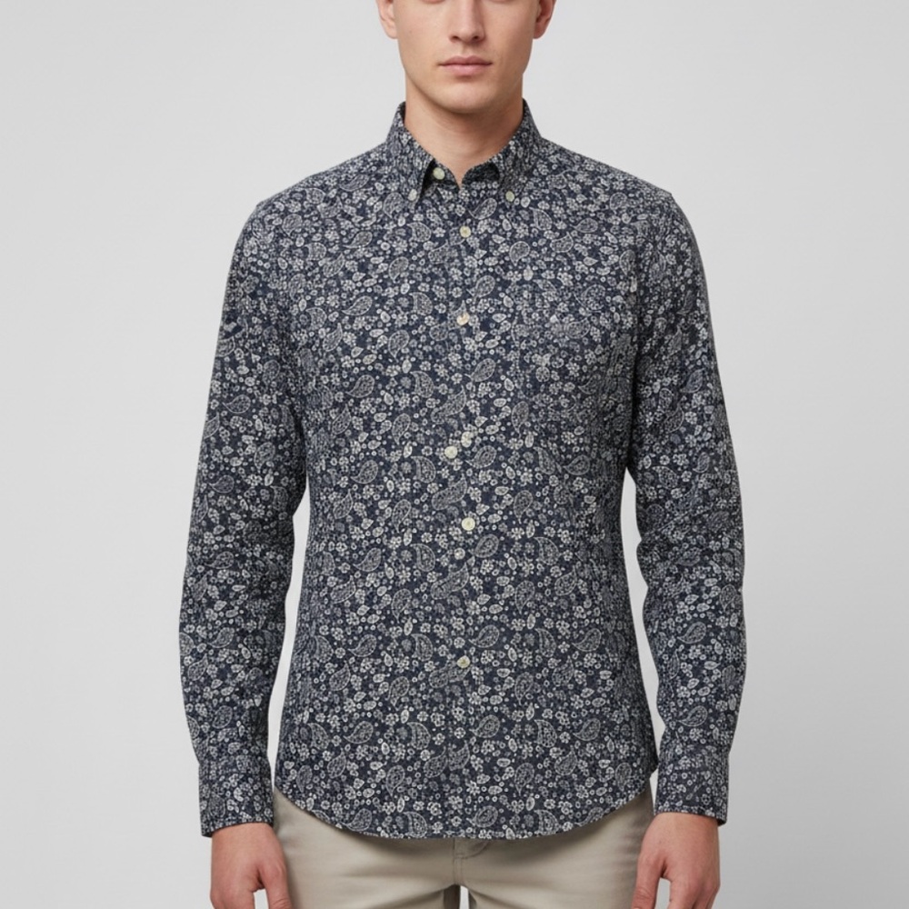 Tommy Hilfiger Dark Blue Floral Shirt